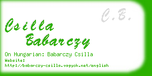 csilla babarczy business card